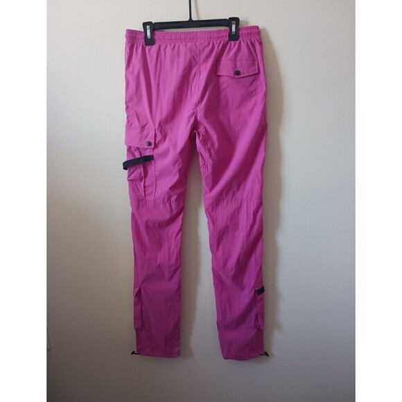 Decibel Buckle Strap Cargo Pants Streetwear Pockets Pink 2XL - Picture 2 of 10